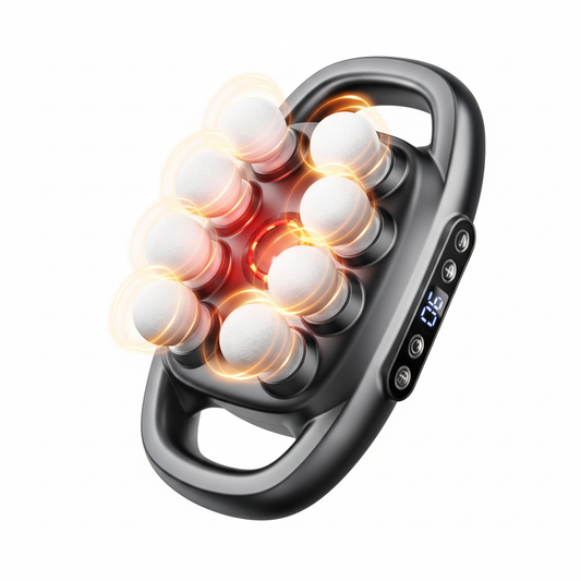 Masaj aleti kırmızı efekt - beyaz arka plan