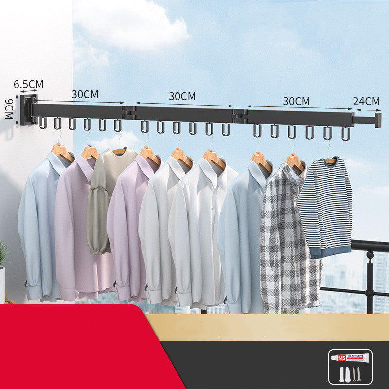 Space Saving Wall Hanger - Foldable Clothes Rack for Bedroom & Laundry