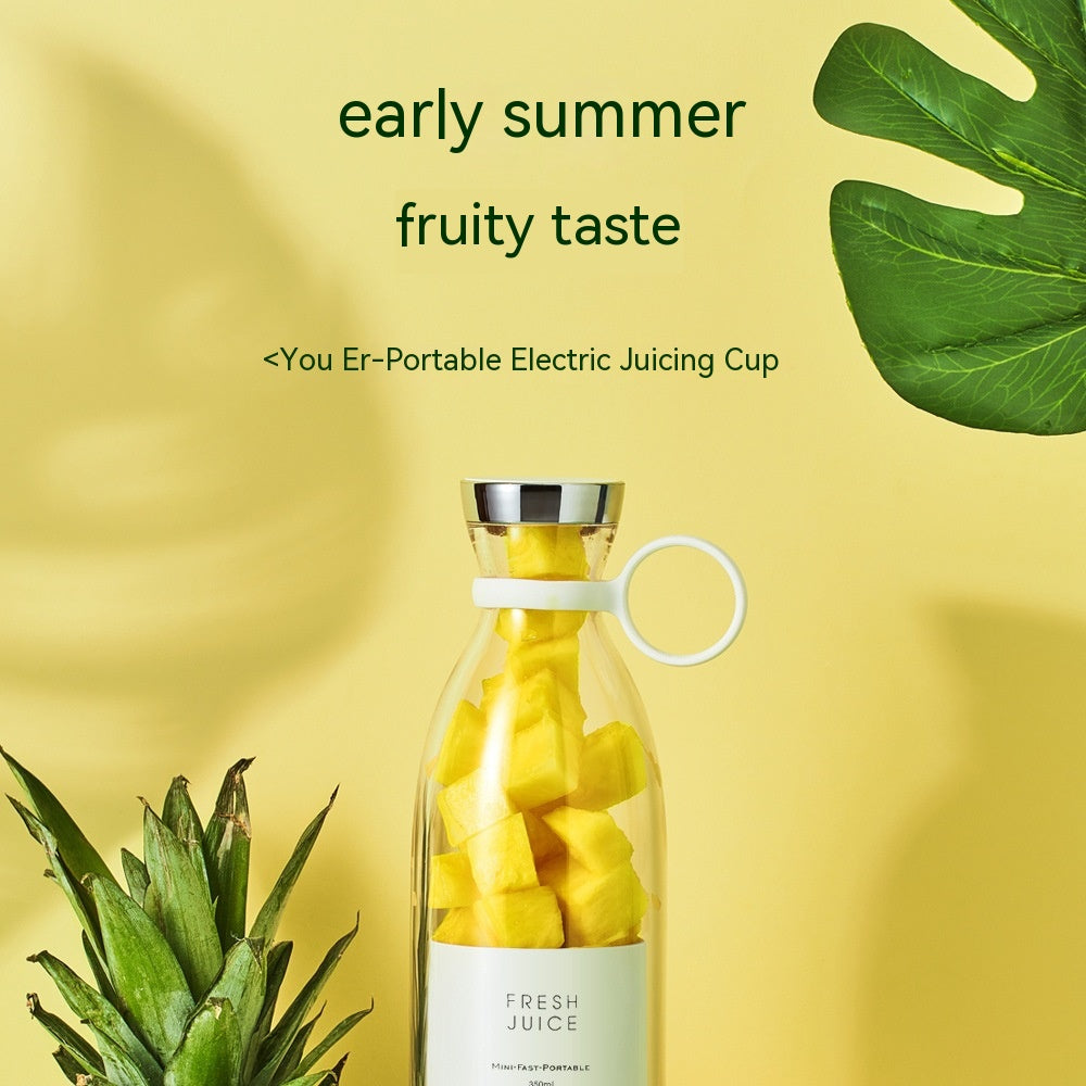 "4-Blade Portable Blender - USB-C Rechargeable Juice Maker"