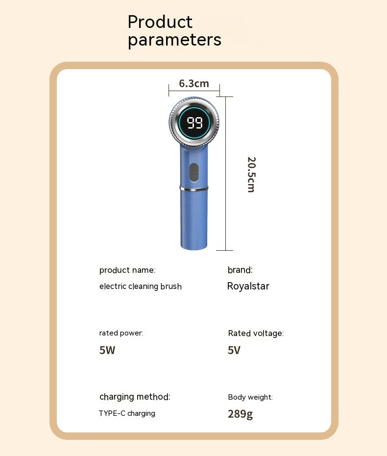 Electric Cleaning Brush - Rechargeable Scrubber for Kitchen & Bathroom