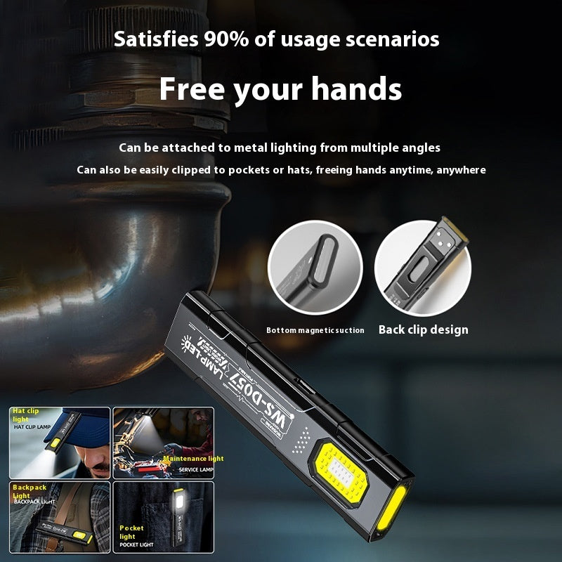 Ultra-Thin EDC Flashlight - 550 Lumens Rechargeable COB LED