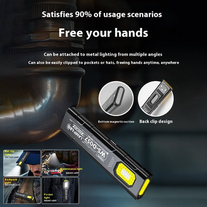 Ultra-Thin EDC Flashlight - 550 Lumens Rechargeable COB LED