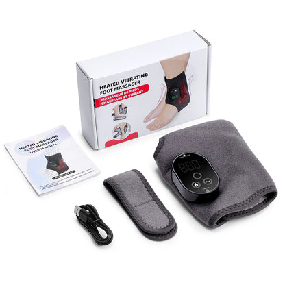 Heated Vibration Foot Massager Wrap - Rechargeable Pain Relief Therapy