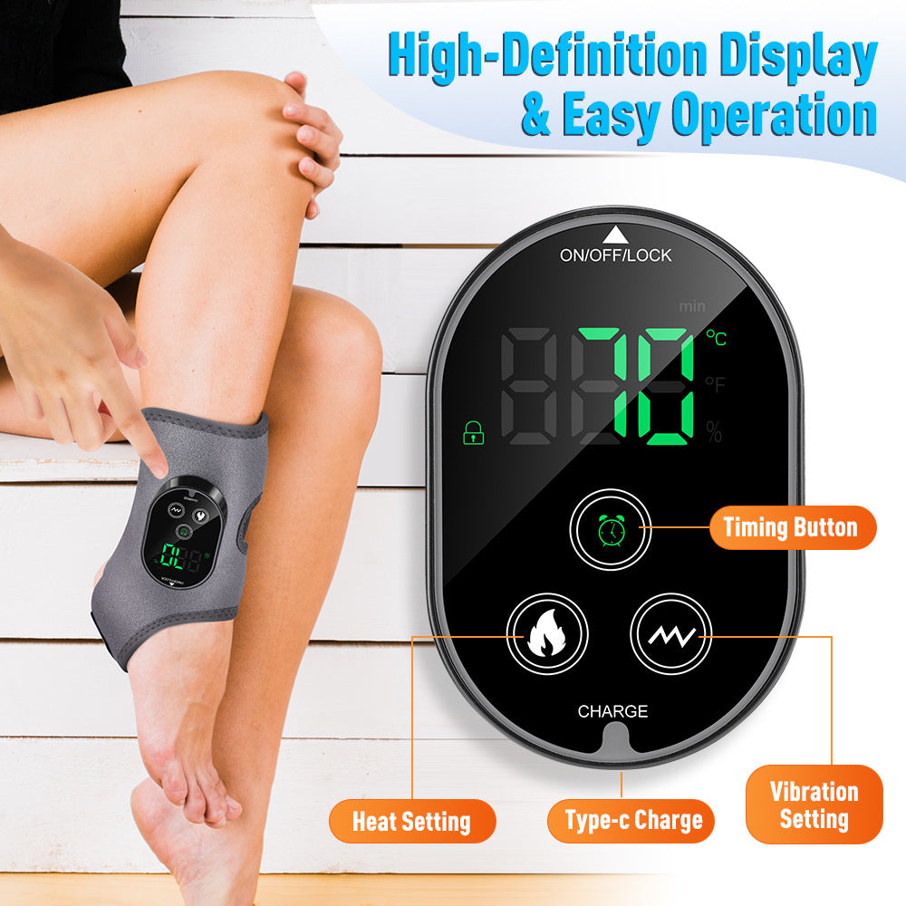 Heated Vibration Foot Massager Wrap - Rechargeable Pain Relief Therapy
