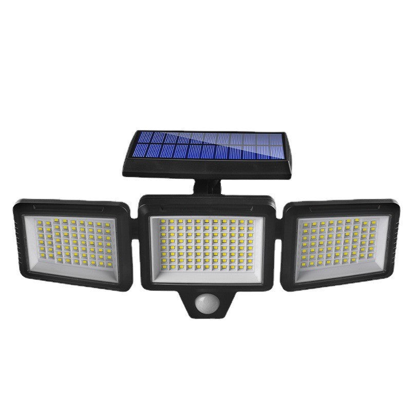 Triple-Head Solar Floodlight - Waterproof Motion Sensor LED Ligh