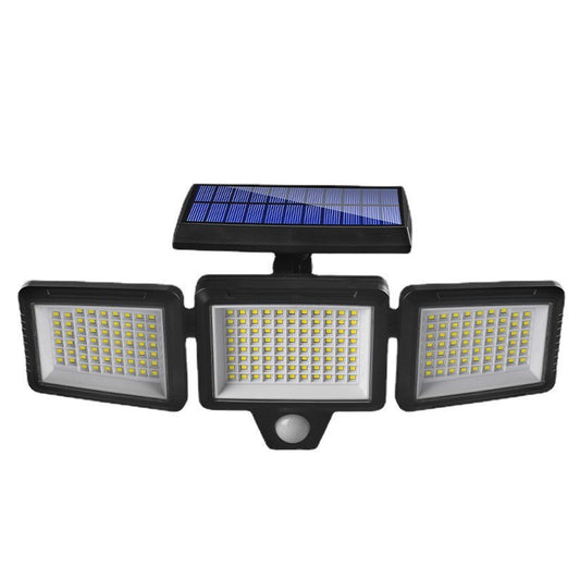 Triple-Head Solar Floodlight - Waterproof Motion Sensor LED Ligh