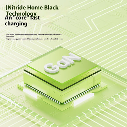 Professional GaN Fast Charger - Dual Port with Built-in Telescopic Cable