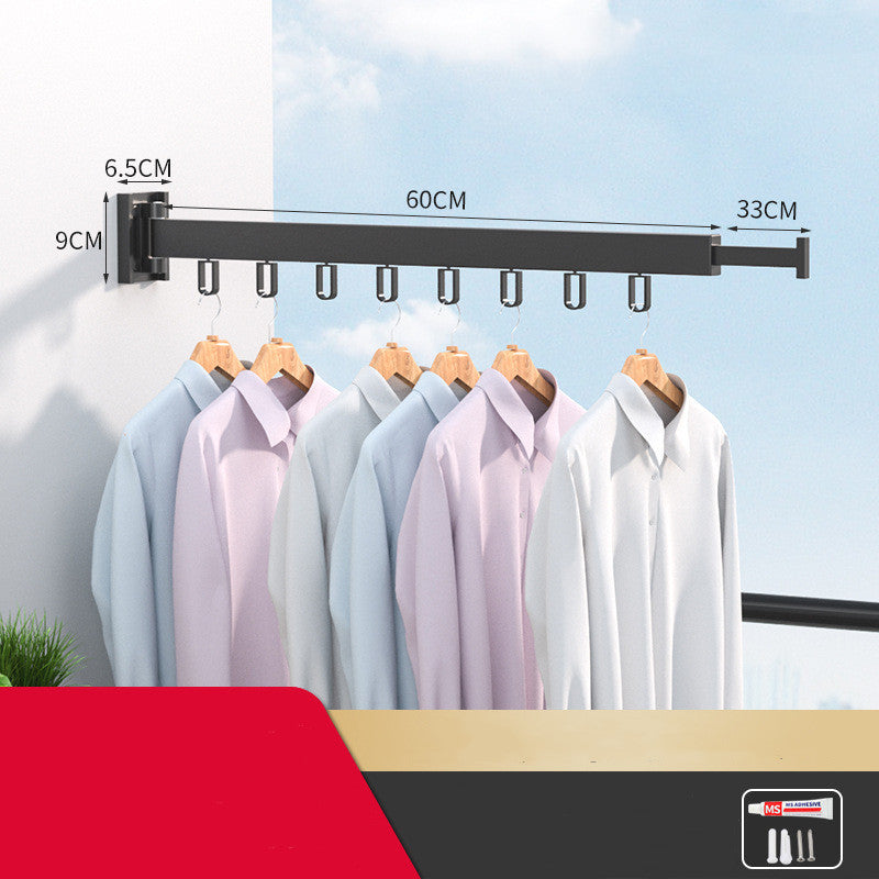 Space Saving Wall Hanger - Foldable Clothes Rack for Bedroom & Laundry