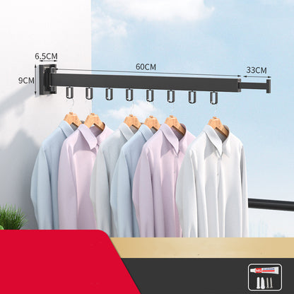 Space Saving Wall Hanger - Foldable Clothes Rack for Bedroom & Laundry